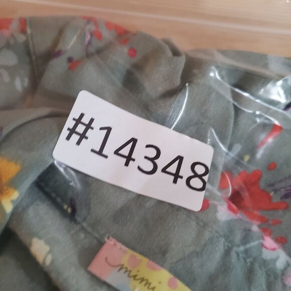 Mimi & Daphne Dress Womens Small Green Floral Button-Up 100% Viscose 3/4 Sleeves - Picture 8 of 8